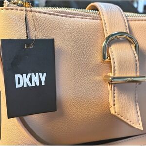 DKNY Deena Satchel Crossbody Bag, Pale Pink Leather,‎ Gold Tone Hardware, NWT